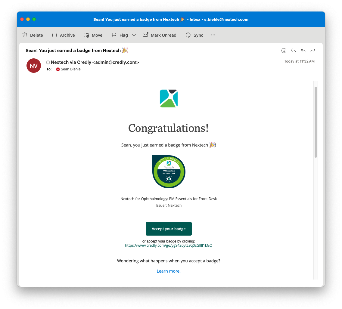 Badge Email