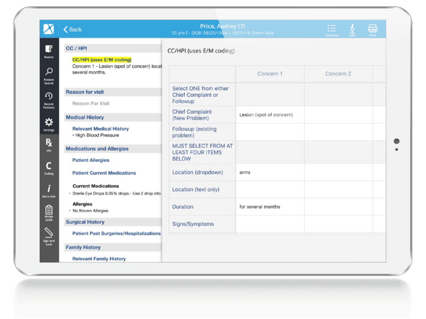Dematology EHR Customizable Templates