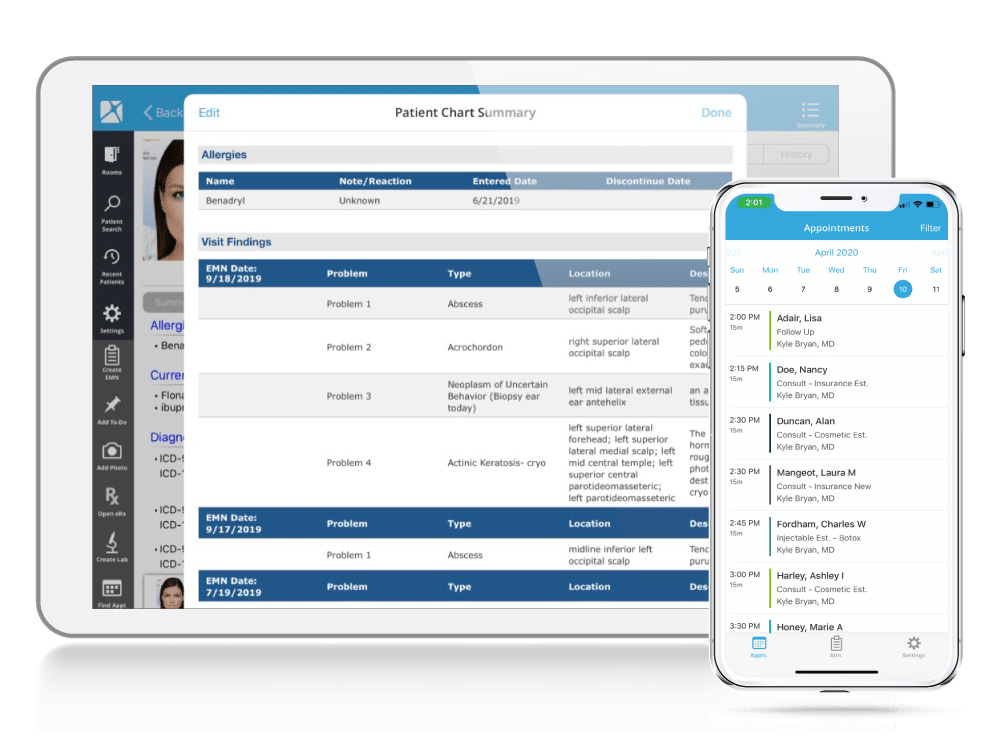 Dermatology EHR iPad & Provider Mobile App