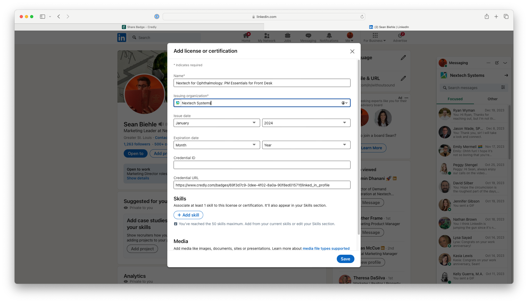 LinkedIn Add Nextech
