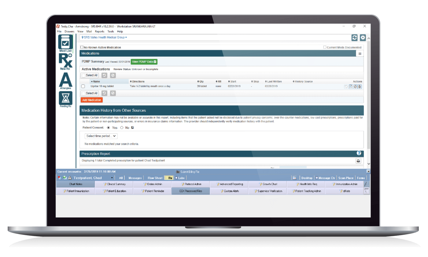 Orthopedics EHR e-Prescribing