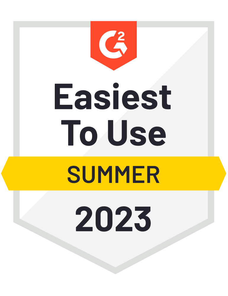 G2-Easiest to Use Summer 2023